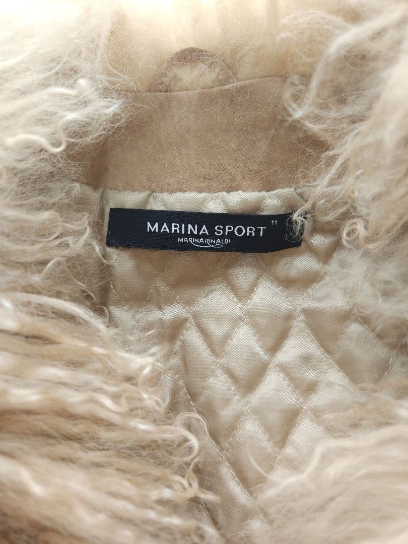 MaxMara MARINARINALDI 美品 高級ラムスキンファーコート