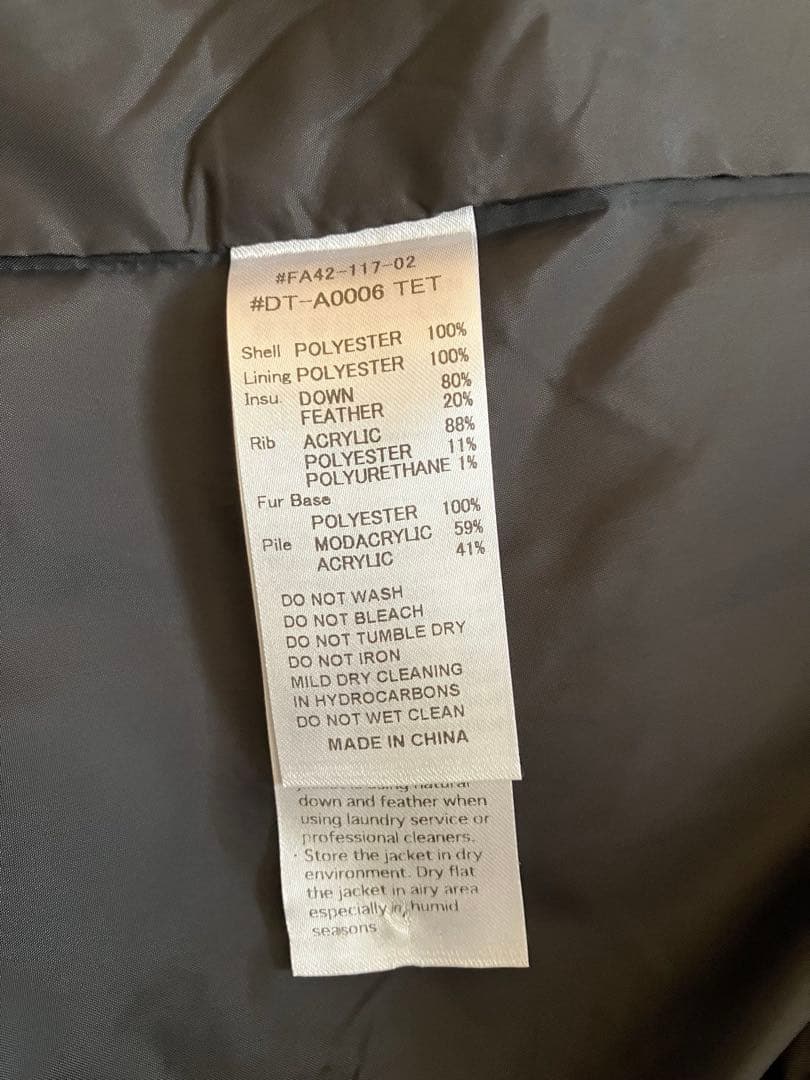 DANTONファー付ダウンコート WOMEN