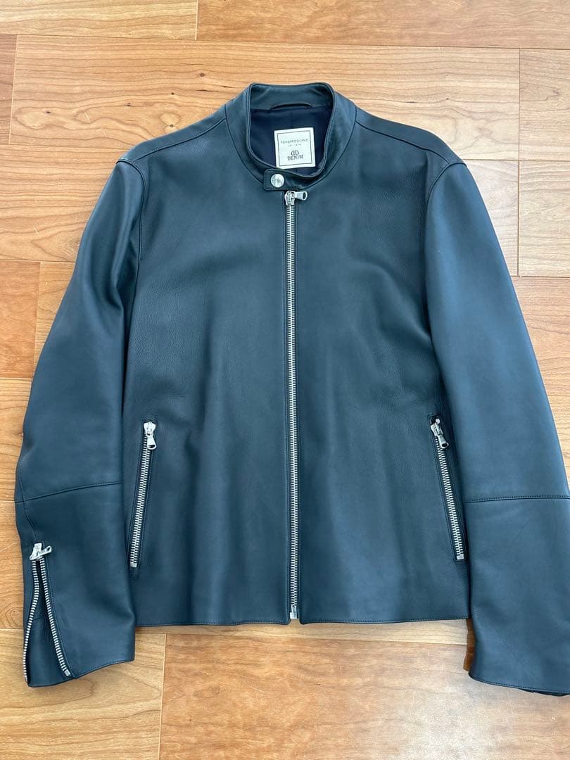 DENIM×TOMORROWLAND ラムレザー シングルライダースジャケット