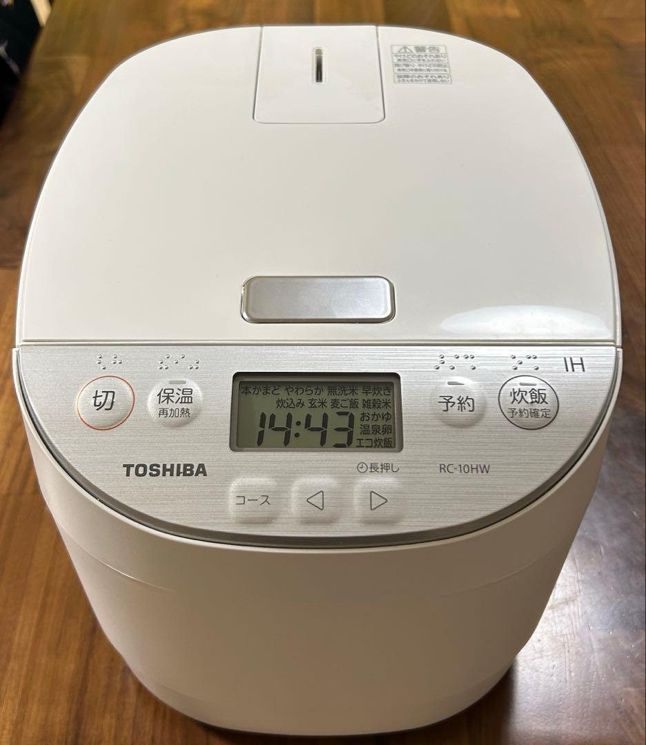 3年保証付き 2024年製 TOSHIBA RC-10HW 炊飯器 IH加熱