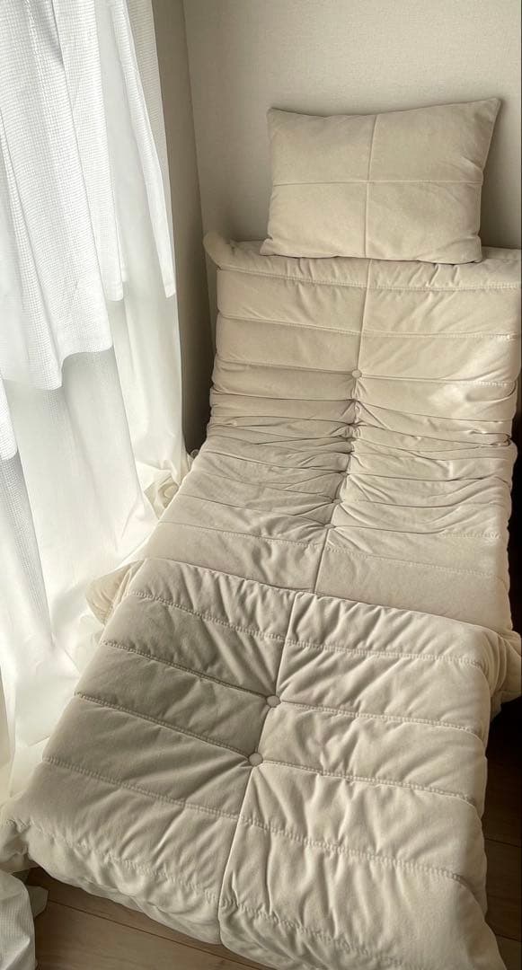 【uezou555】ベージュ 1人掛けソファ