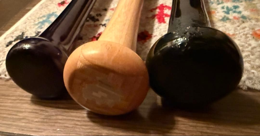 硬式木製バット3本セット