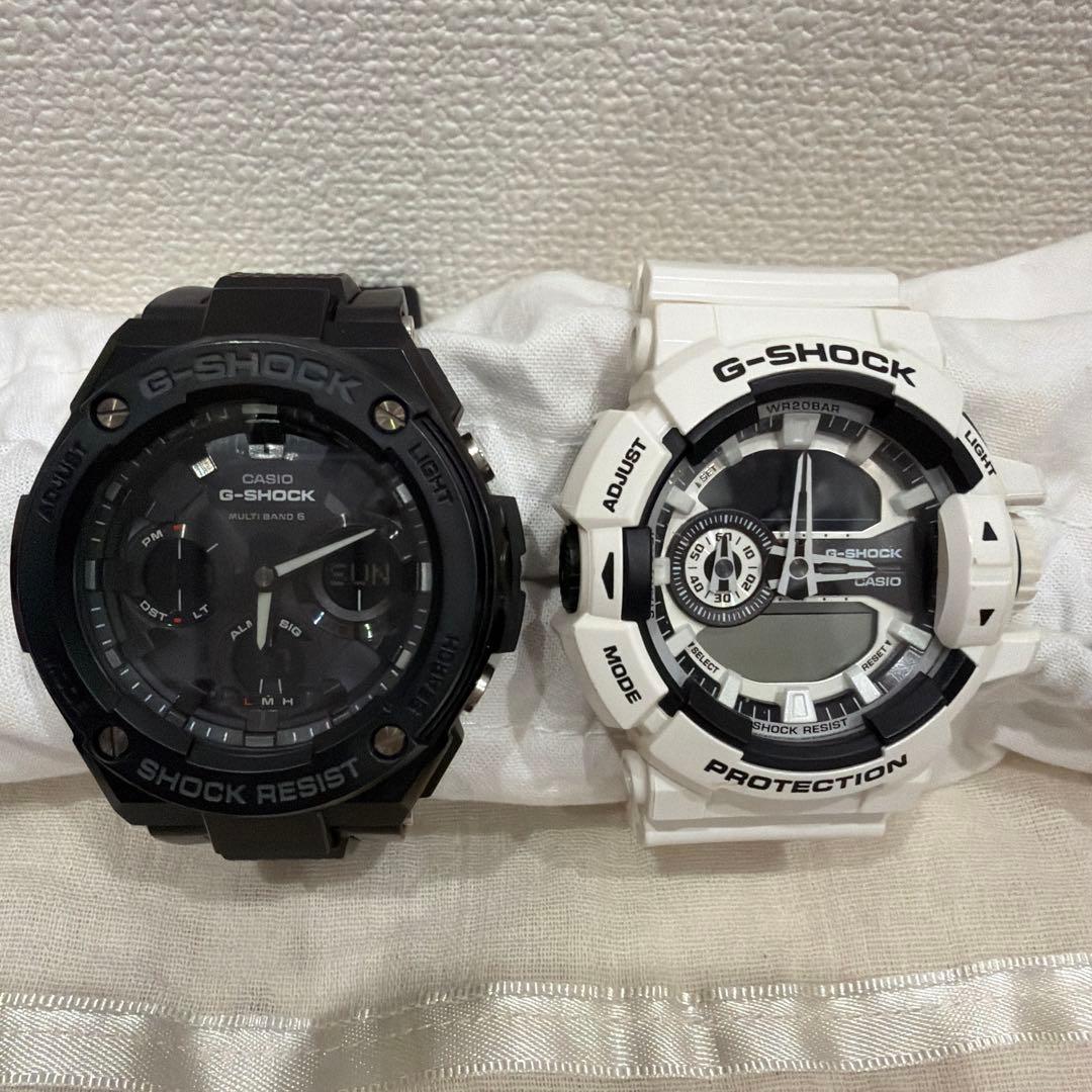G-SHOCK デジタル腕時計 ブラック ホワイト　２個セット