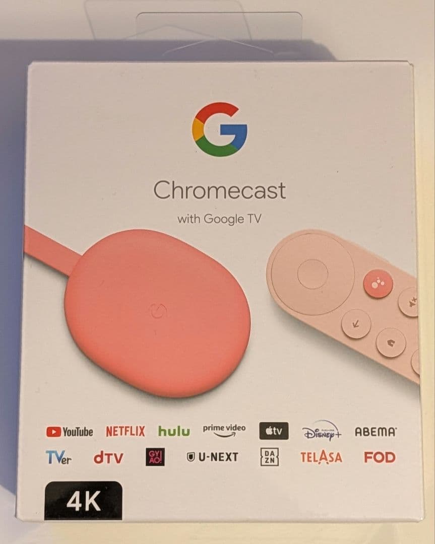 Google Chromecast with Google TV 4K ピンク