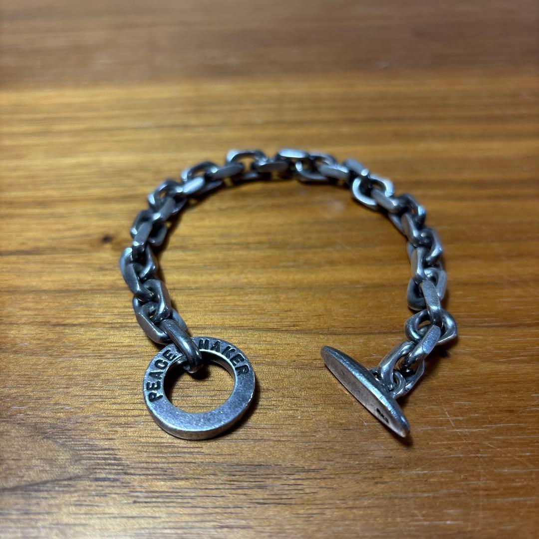 希少 ピースメーカー　ブレスレット　チェーン　刻印　シルバー925　22cm