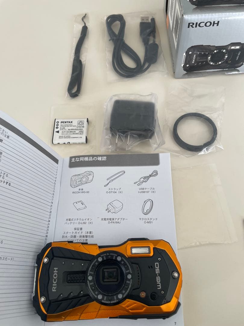 RICOH WG-50 ブラック デジタルカメラ 防水 32GB メモリーカード
