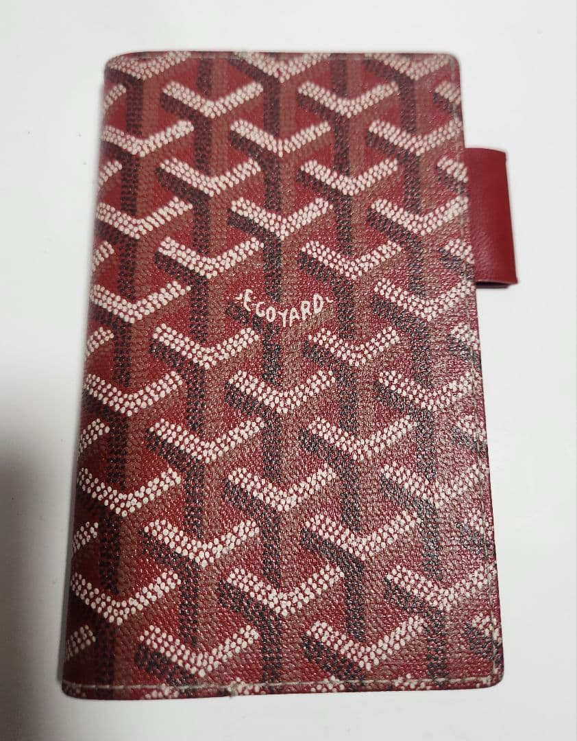 【美品】ゴヤール GOYARD 手帳カバー アジェンダ ボルドー 赤