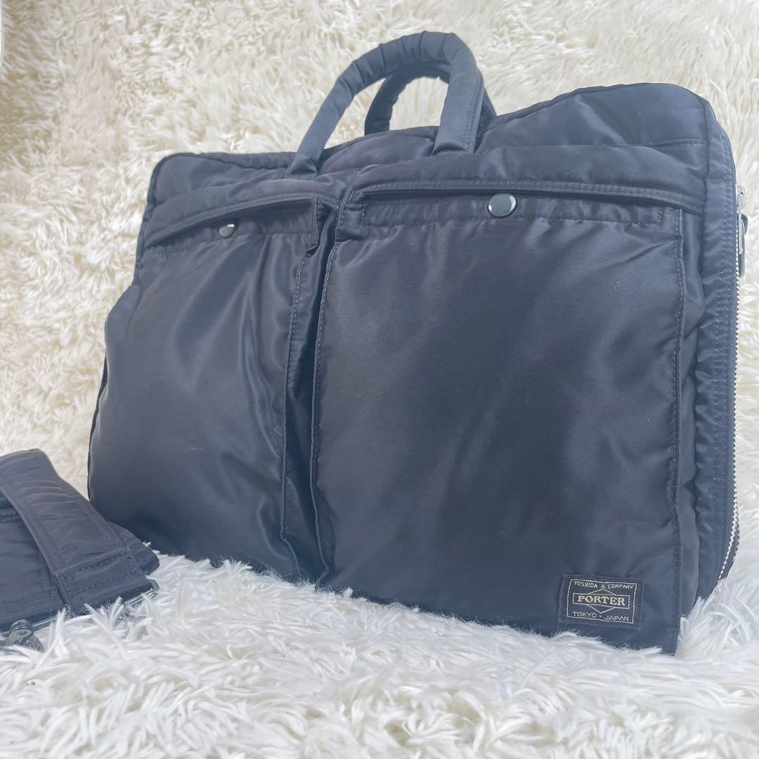 美品 ✨️ポータータンカー 2way ビジネスバッグ ブラック 2層 吉田カバン