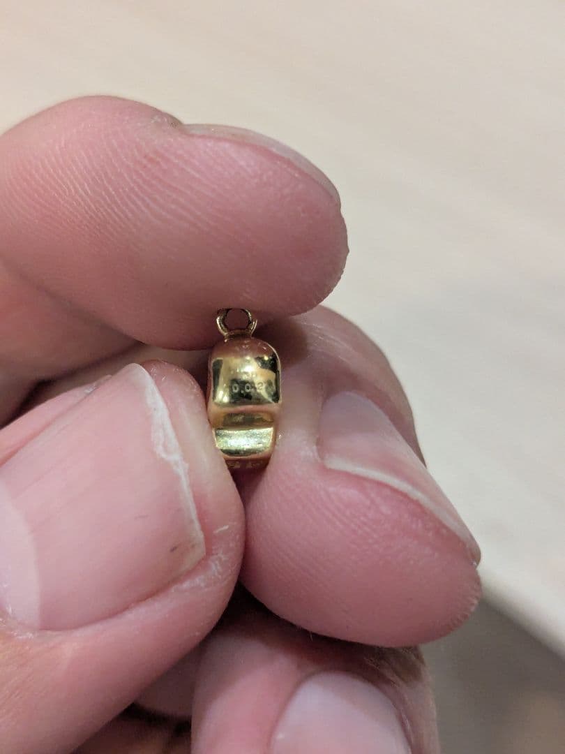 スカル　18金　k18 ダイヤ　ネックレス　トップのみ