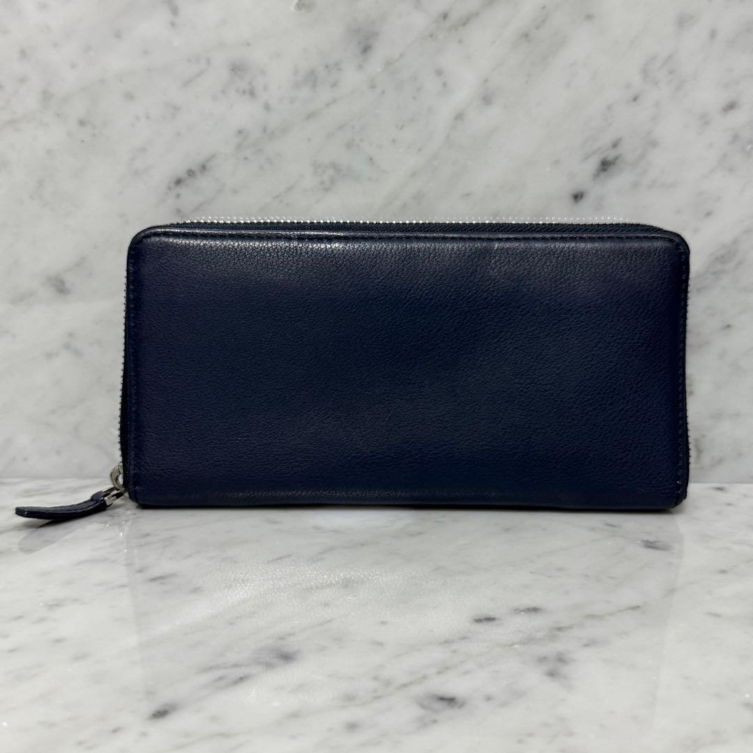 FUJITAKA ACCESSORIES フジタカ 長財布 ネイビー 本革