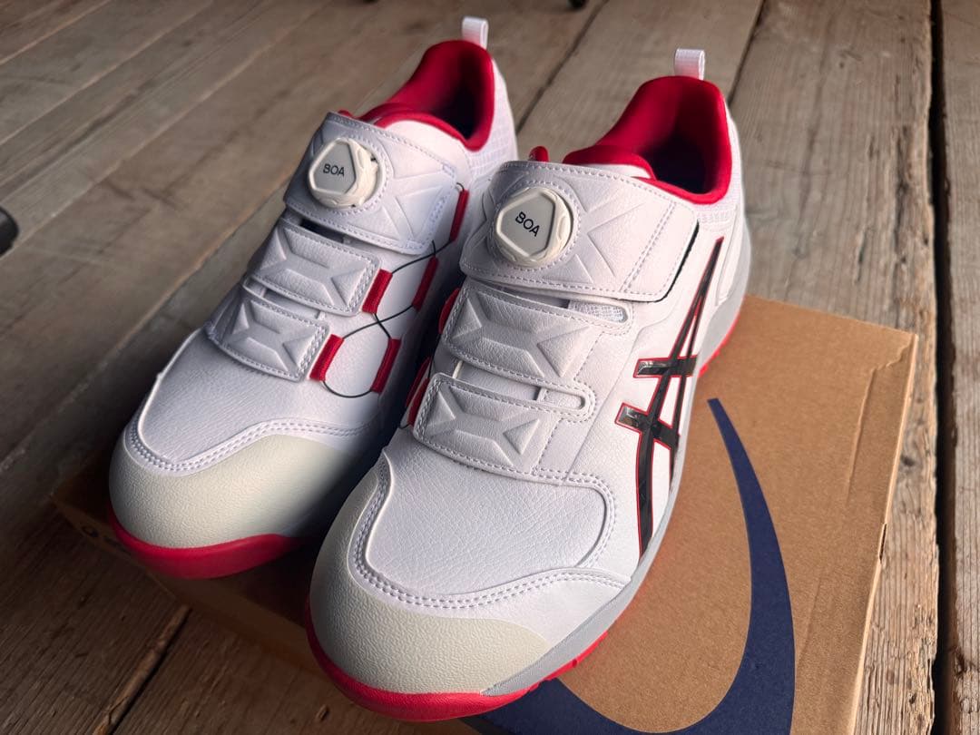 WINJOB CP307 BOA 安全靴 27.5cm ホワイトクラシックレッド