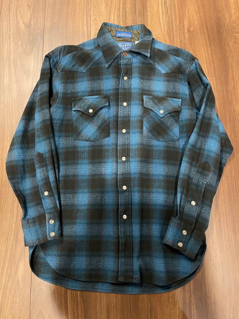 PENDLETON 90s ビンテージ オンブレ ウエスタンシャツ　染加工