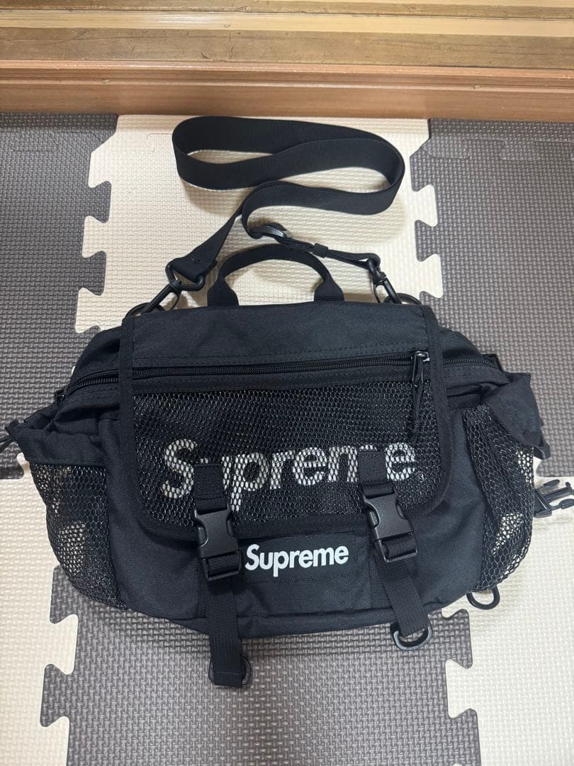 美品 シュプリーム ショルダーバッグ ボックスロゴ ブラック F 1448