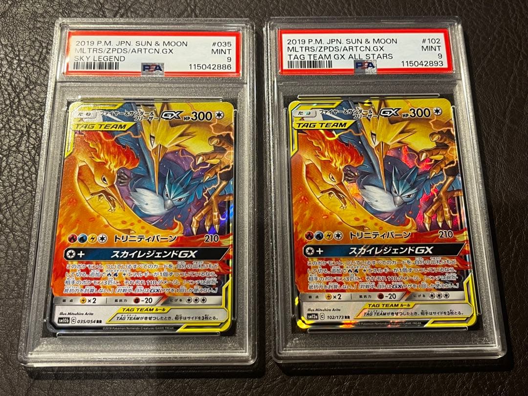 ２枚セット　PSA9 サンダー＆ファイヤー＆フリーザーgx rr