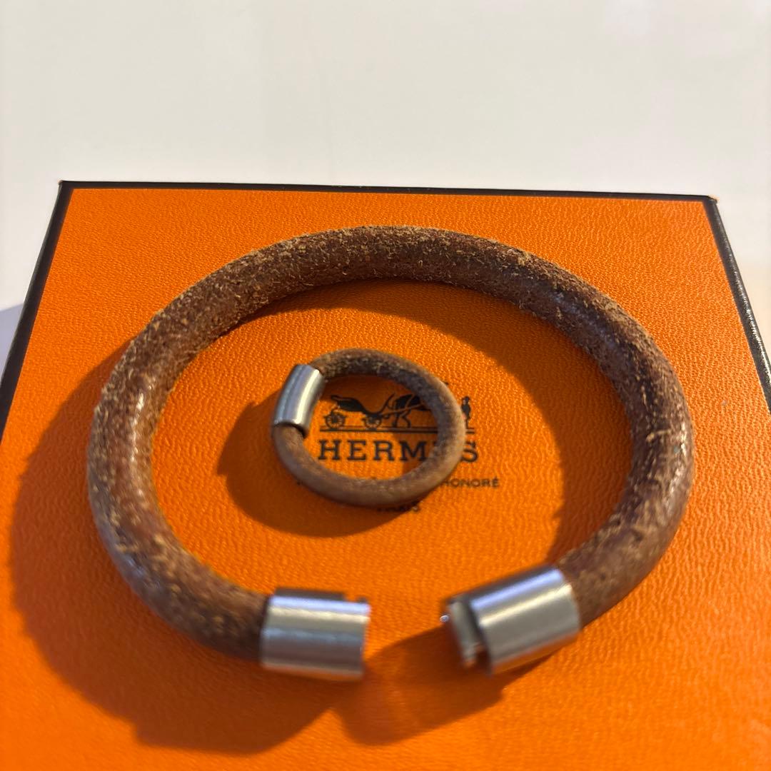 希少廃盤 HERMES エルメス IOTAレザーバングル 藤原ヒロシ