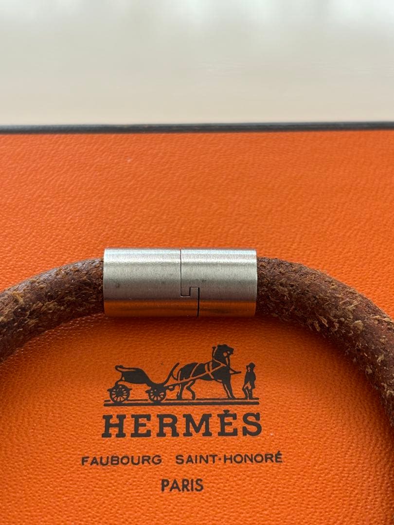 希少廃盤 HERMES エルメス IOTAレザーバングル 藤原ヒロシ