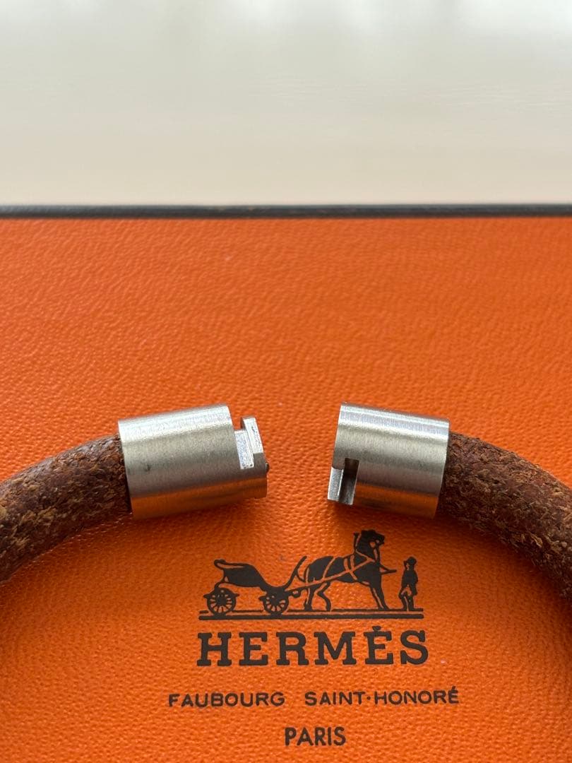 希少廃盤 HERMES エルメス IOTAレザーバングル 藤原ヒロシ