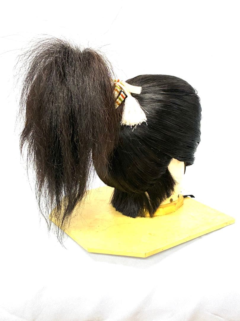 信長、中サイズ、中古舞踊かつら、大衆演劇かつら、日本髪かつら、ケース付き