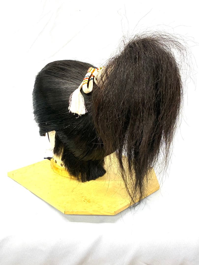 信長、中サイズ、中古舞踊かつら、大衆演劇かつら、日本髪かつら、ケース付き