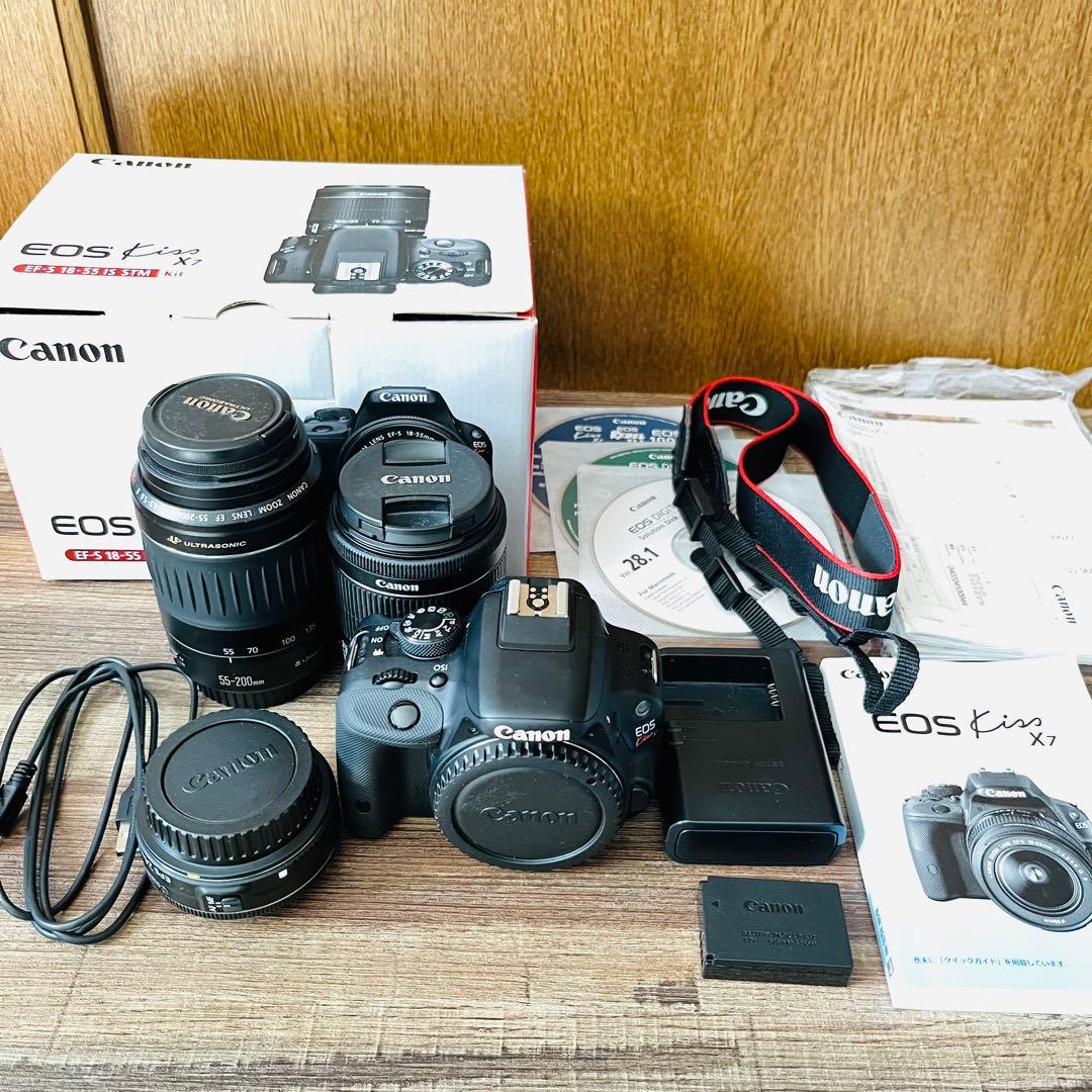 Canon EOS kiss X7 一眼レフカメラ 3種レンズ　元箱付き