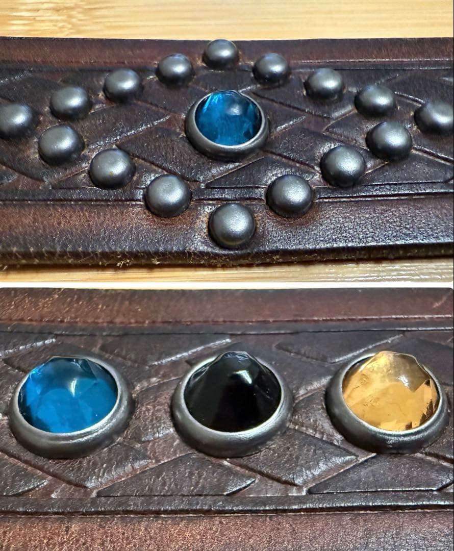 ⭐️新品未使用⭐️RRL⭐️スタデッド ラフアウト レザー ベルト⭐️34