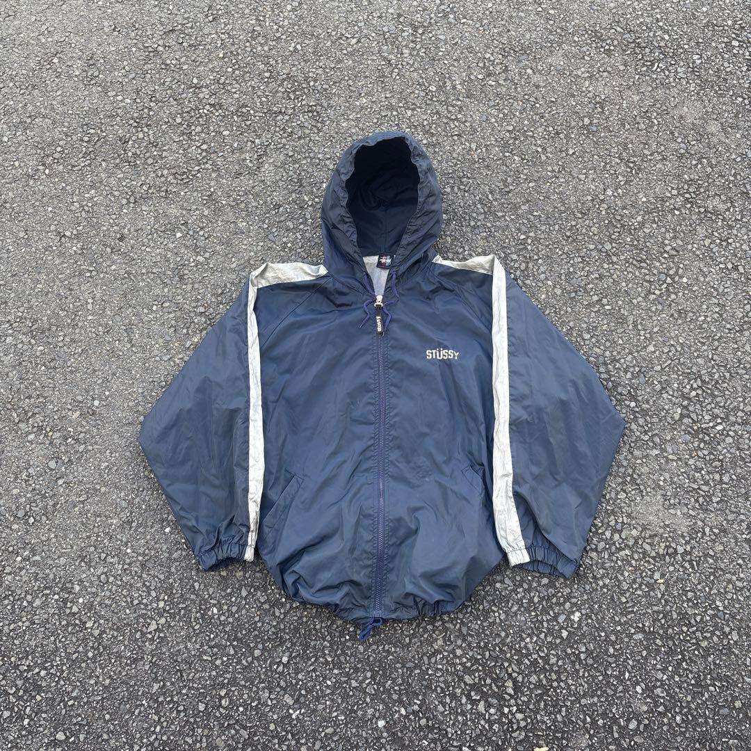 old stussy 90s ナイロンジャケット　トルコタグ　ドローコード　古着