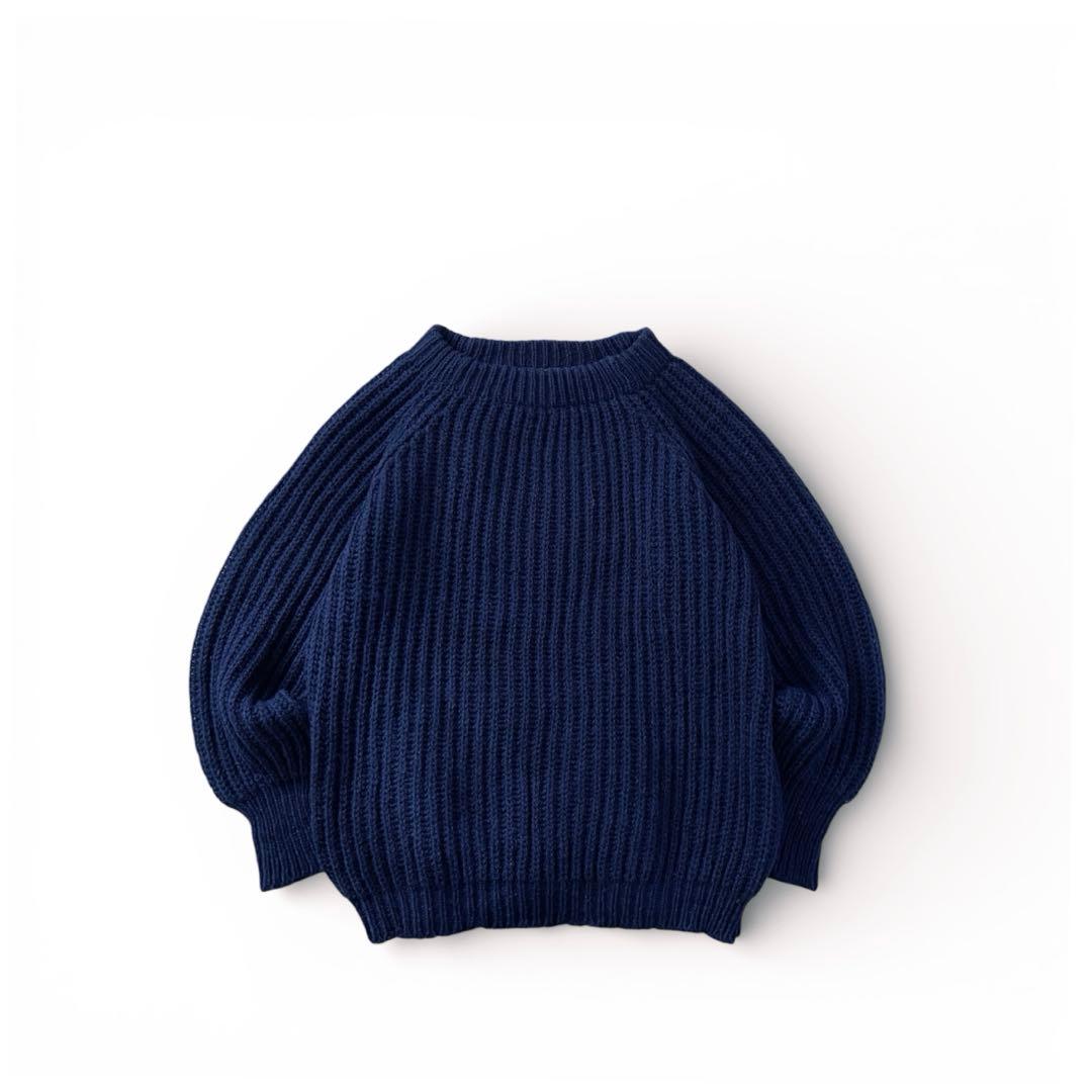 80s Gaeltarra リブ 畦編み ウール セーター アイルランド製