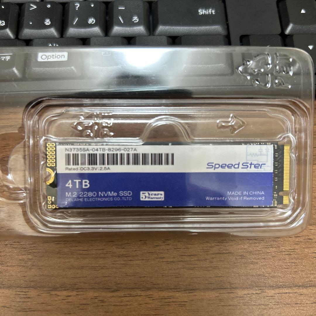 【4TB】NVMe M.2 SSD 2280 大容量 Speedster