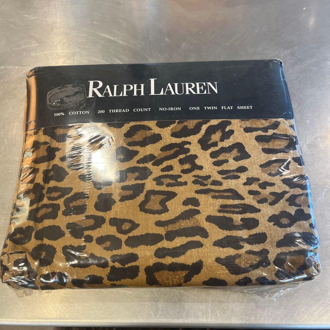 最終価格Ralph Lauren  ヒョウ柄ツインフラットシーツ
