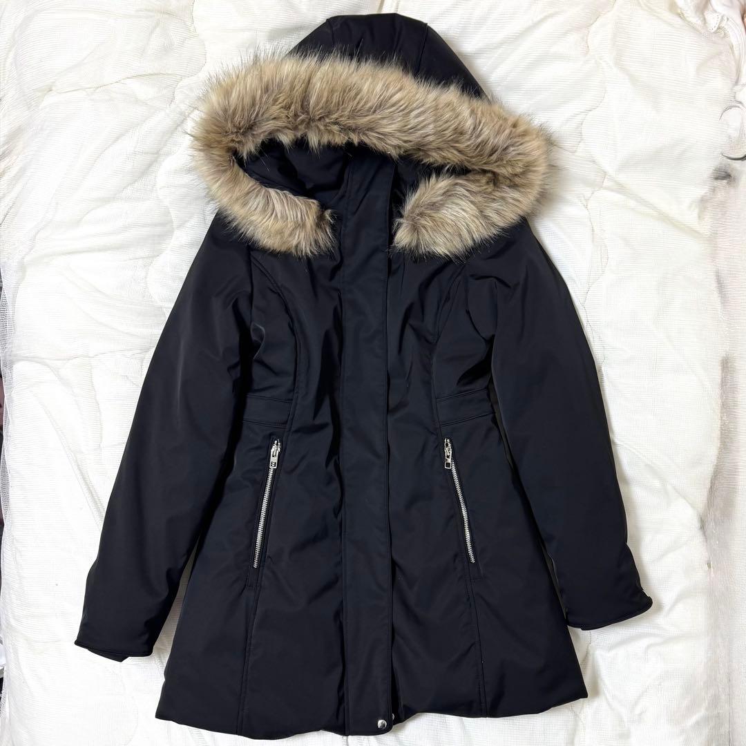 新品未使用✨　ZARA ダウン　コート　ファー　ブラック　ロング　ウォーター