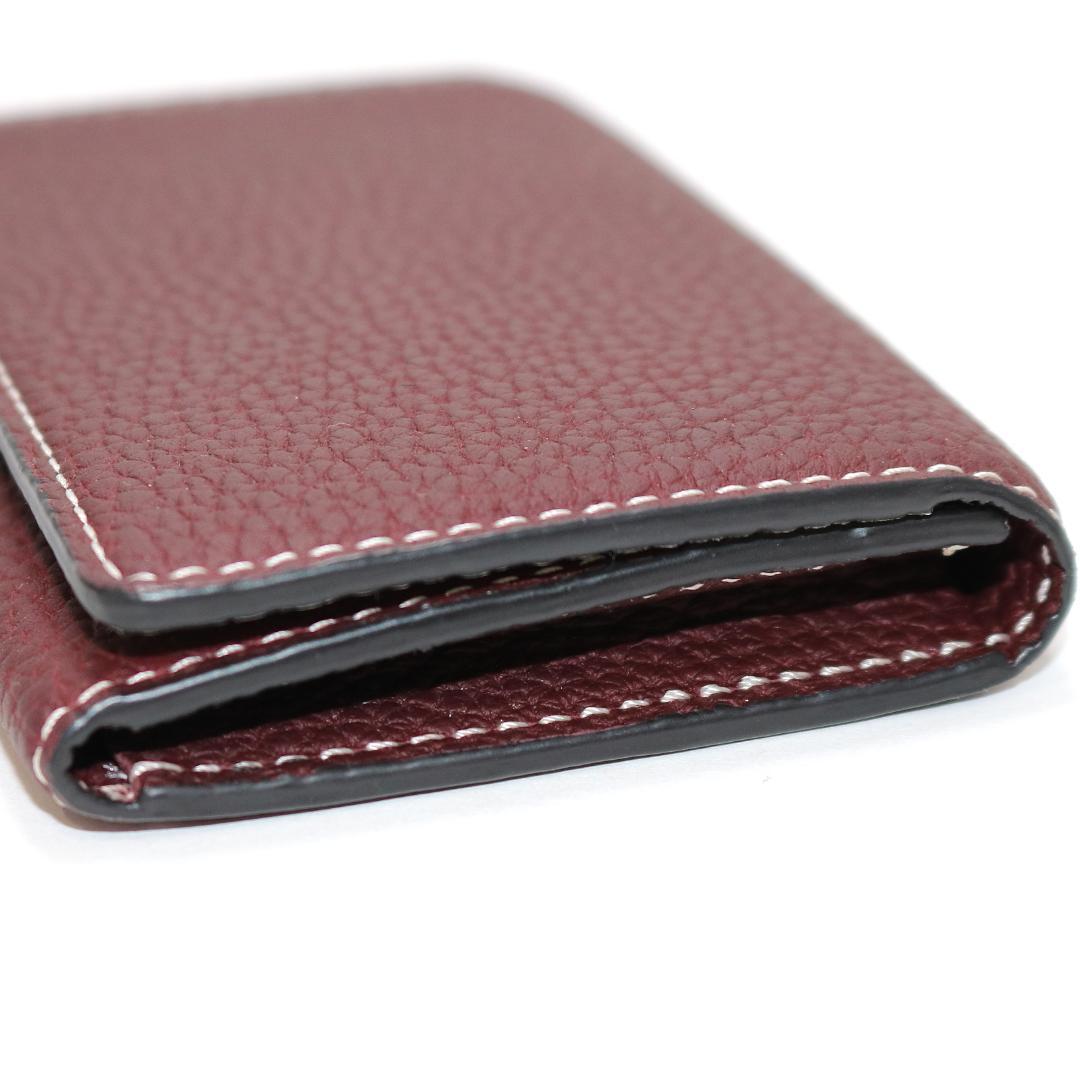 【未使用級】ボナベンチュラ スリープ付き ビジネスカードケース シュリンクレザー