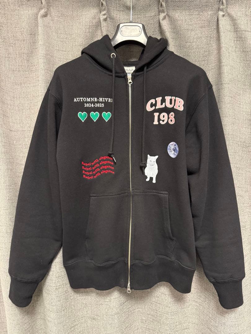 198club Zip-Up Hoodie Black サイズM