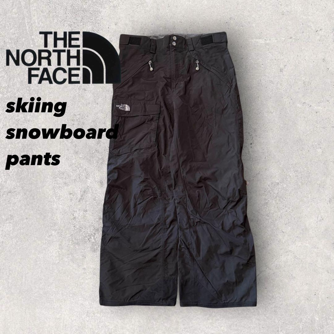 【ザ・ノースフェイス】スキー　スノボーパンツ　黒　M 刺繍ロゴ　ハイベント　k