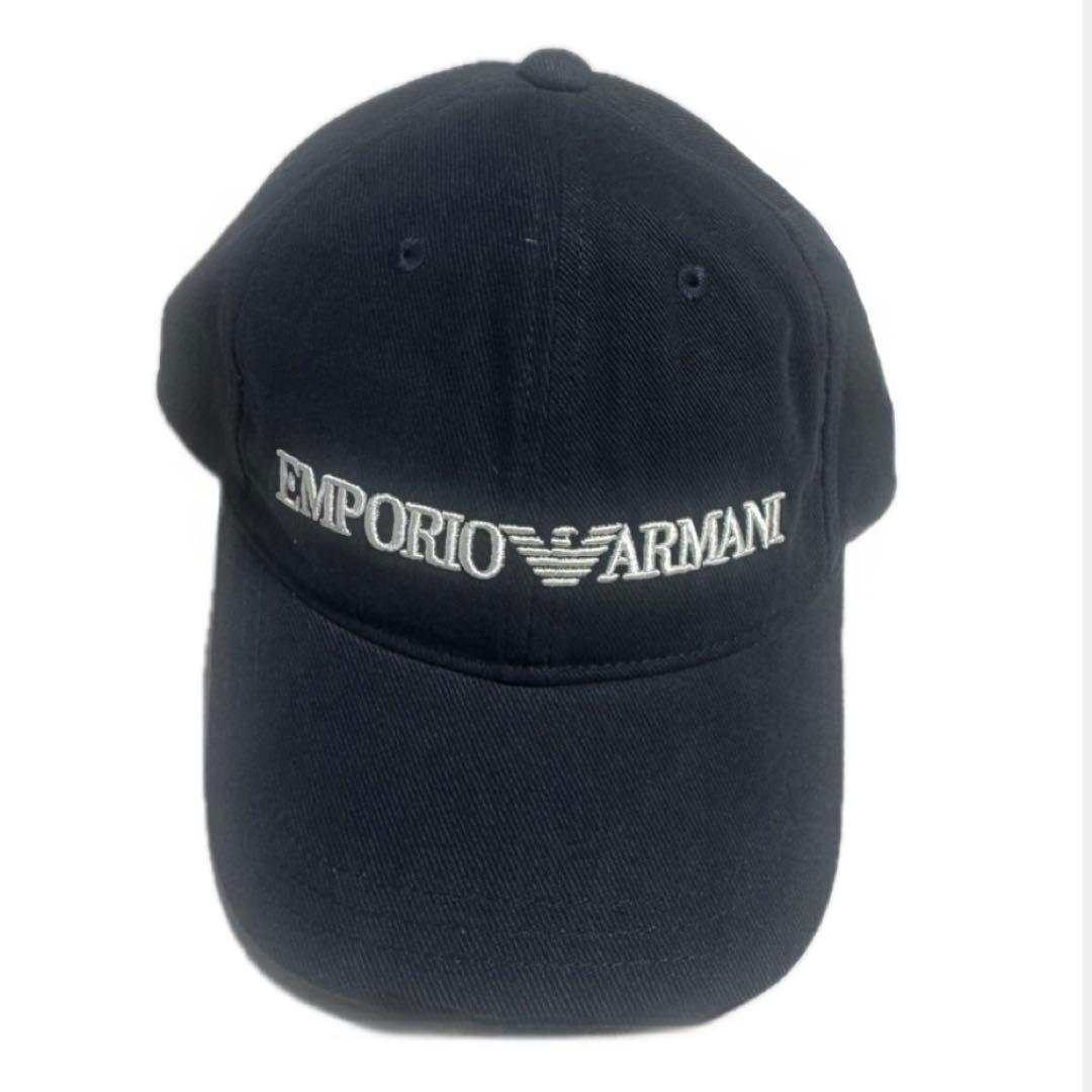 【エンポリオアルマー二 新品未使用】Armani ベースボールキャップ 黒 帽子