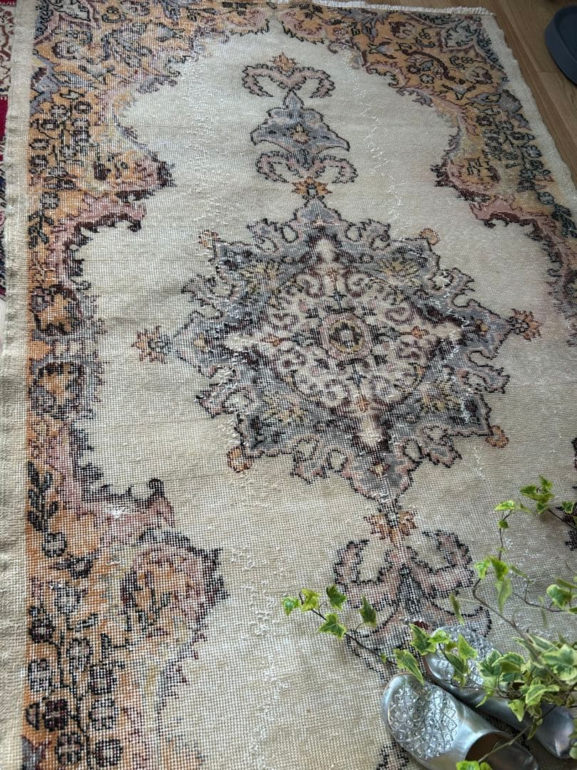 ＊お値下げ　トライバルラグ・トルコヴィンテージラグ・ウール 約121×203cm