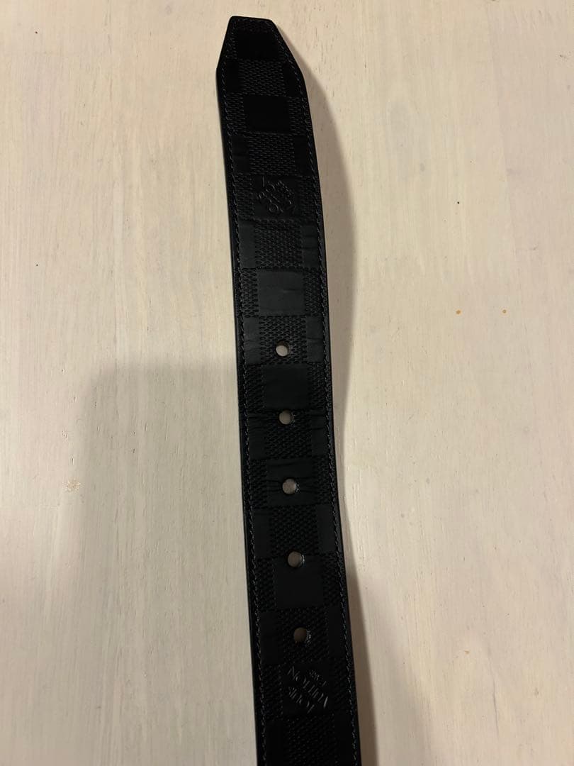 Louis Vuitton ダミエ　ブラックレザーベルト