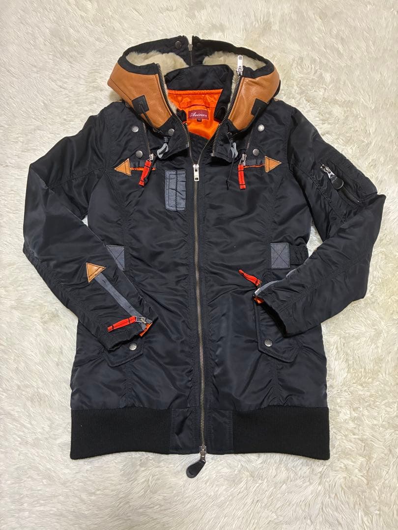 AVIREX N2B セカンド リモデルフライトジャケット ミリタリー ブラック