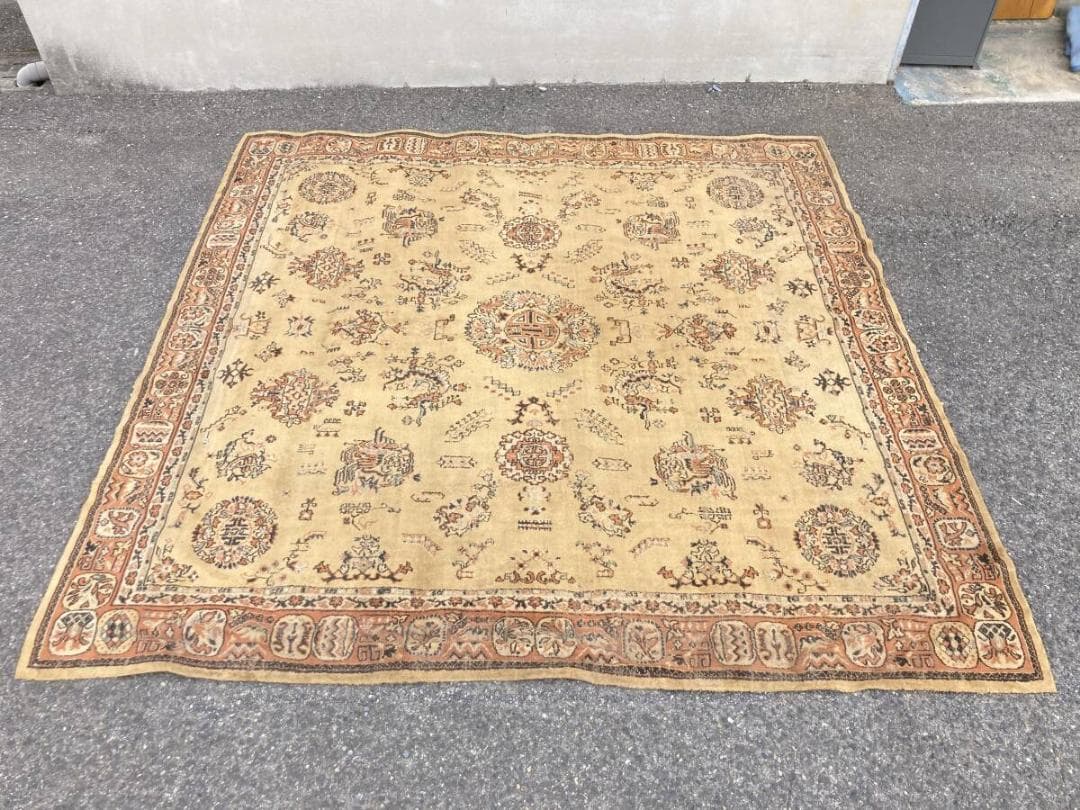 フジライトカーペット 希少 ヴィンテージ 大型 255cm ペルシャ絨毯？ ラグ