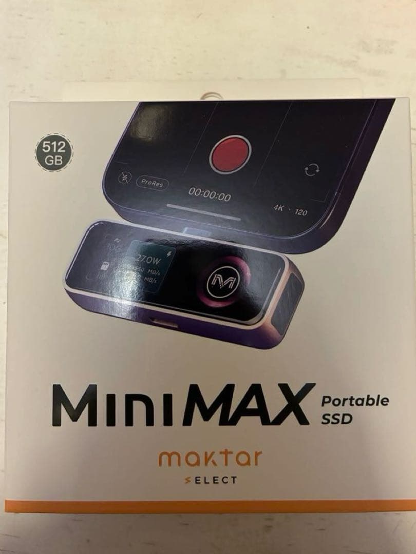 未開封新品MiniMAX Portable SSD 512GB パススルー充電