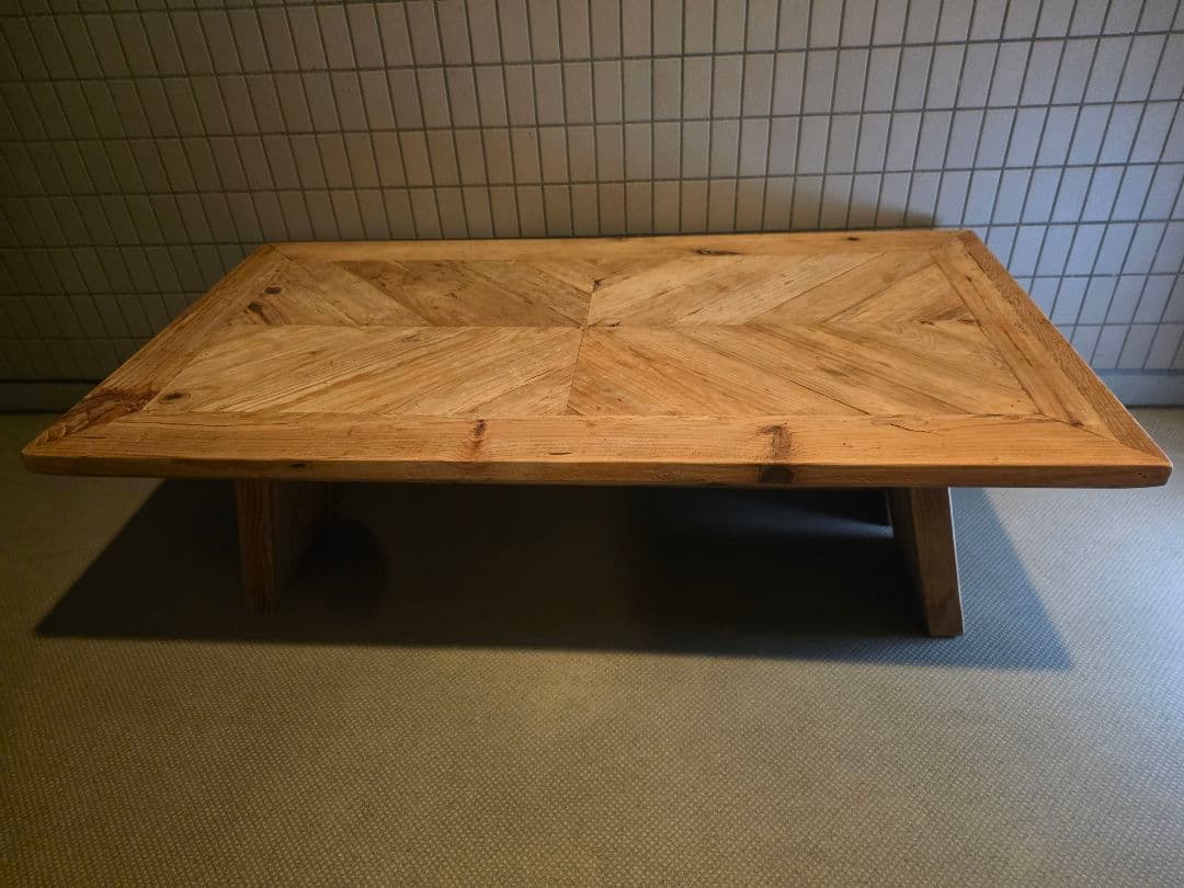 天然木 リビングテーブル ヴィンテージ調 センターテーブル ローテーブル お