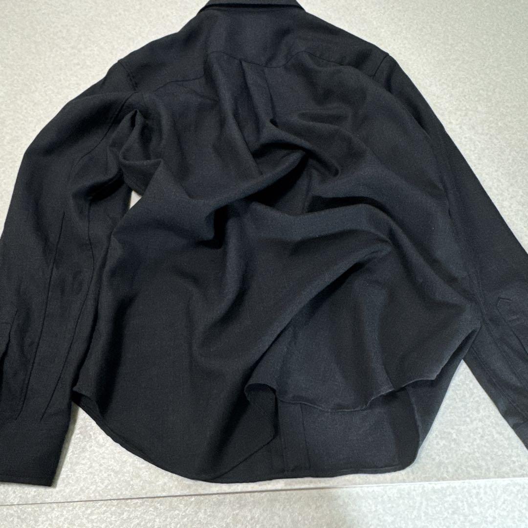 コメント要確認⭐️MB エムビー ハイエンド 尾州ウールシャツ L ブラック