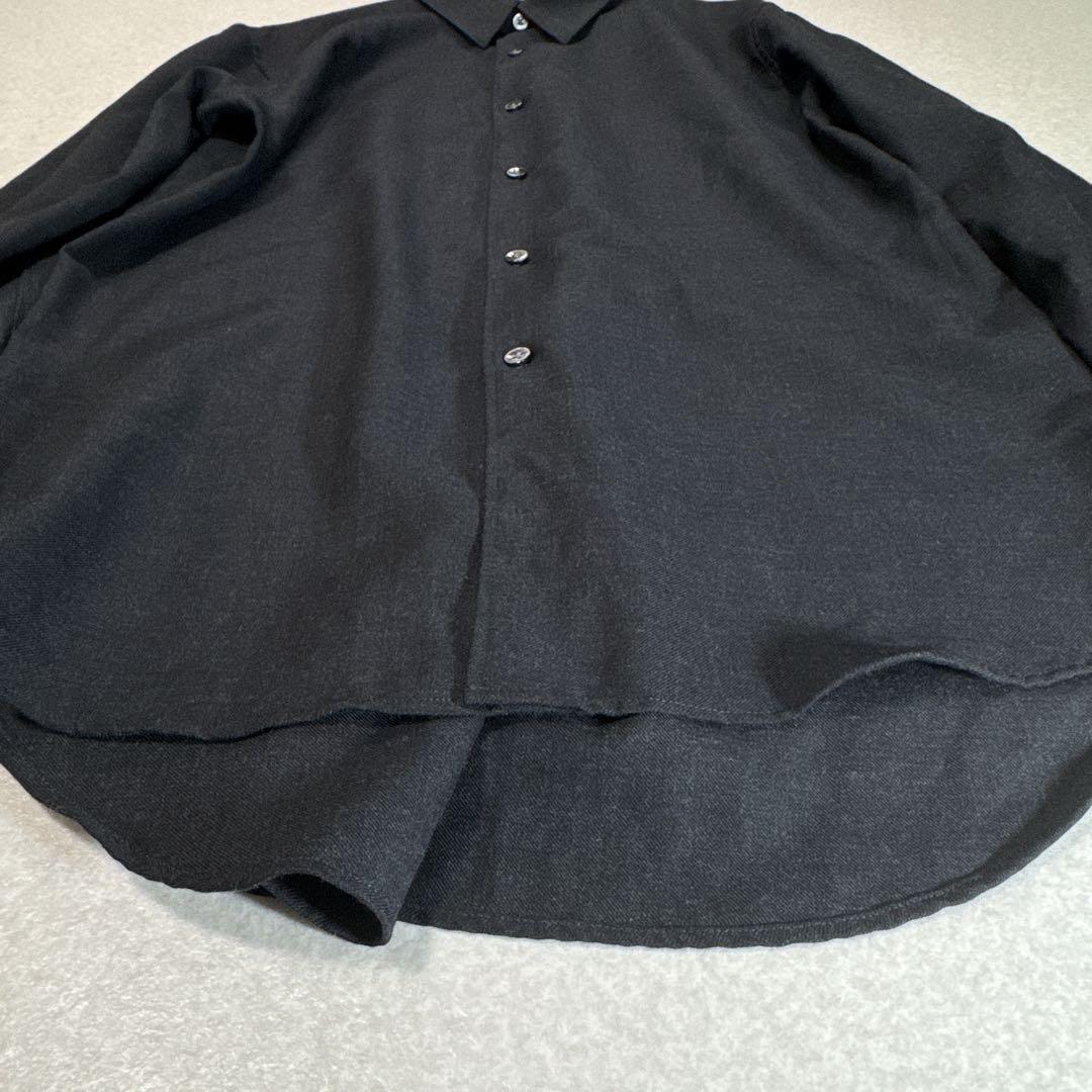 コメント要確認⭐️MB エムビー ハイエンド 尾州ウールシャツ L ブラック