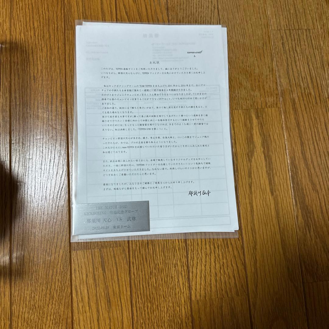 那須川天心 直筆サイン入りグローブ