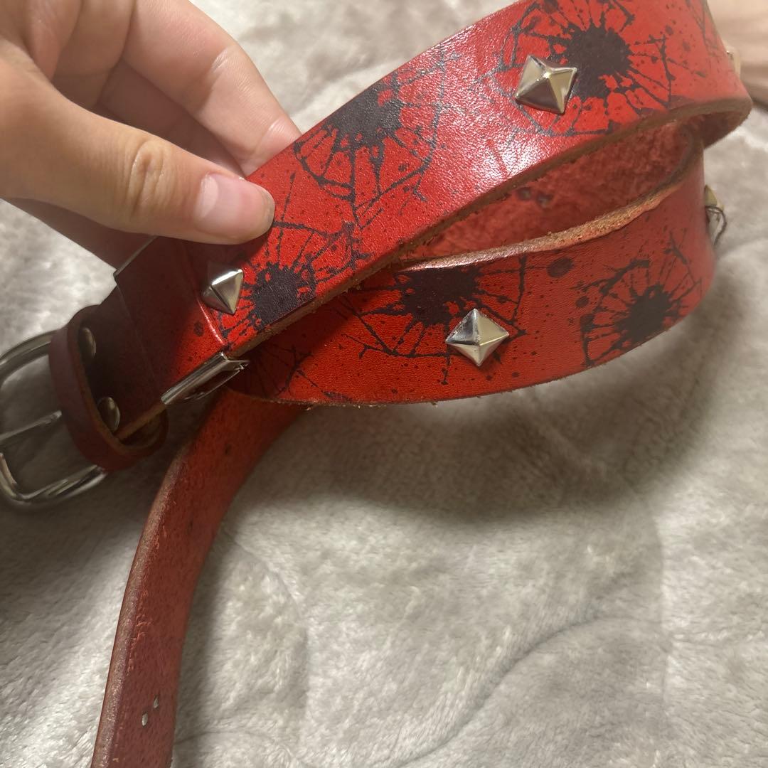 little willow スタッズベルト 赤 最安値