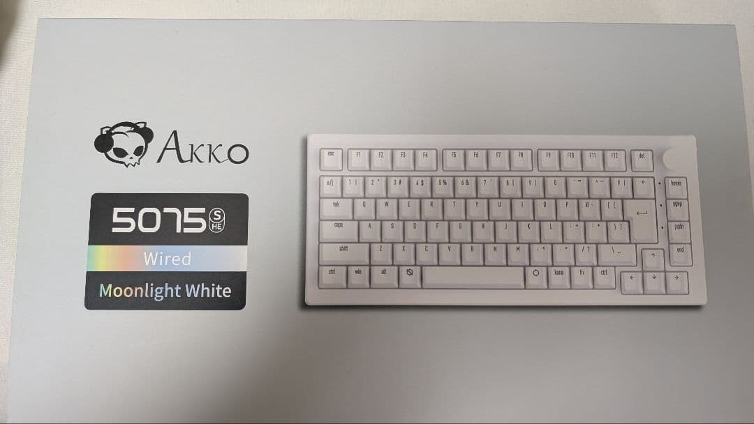 キーボード Akko 5075SHE JP Moonlight White Wired