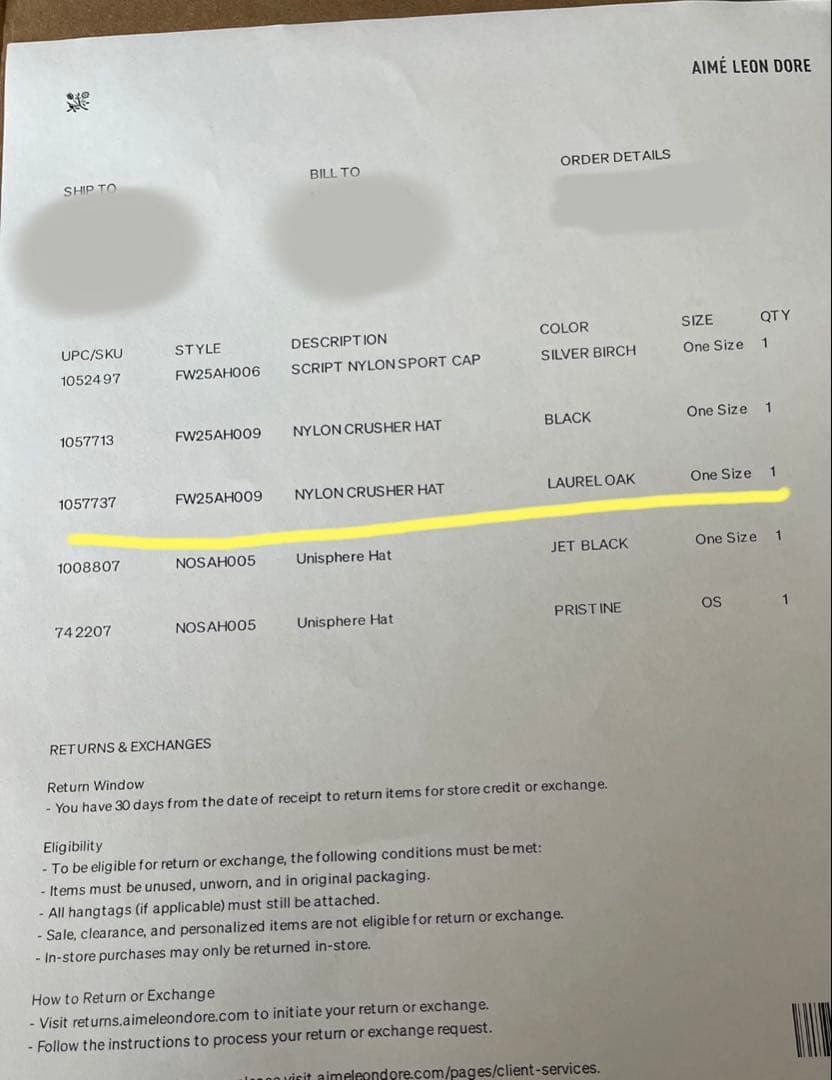 エメレオンドレ　キャップ　新品未使用　ナイロン AIME LEON DORE
