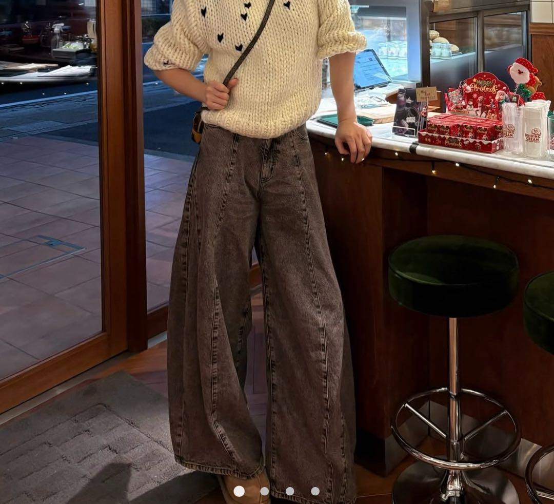 THE TOÉ Santorini Denim Pants ブラウン　XS