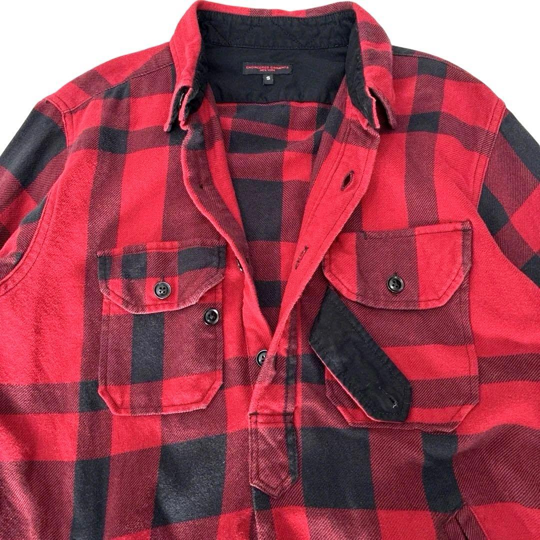 希少 エンジニアードガーメンツ バードシューターフランネルシャツ ロング USA