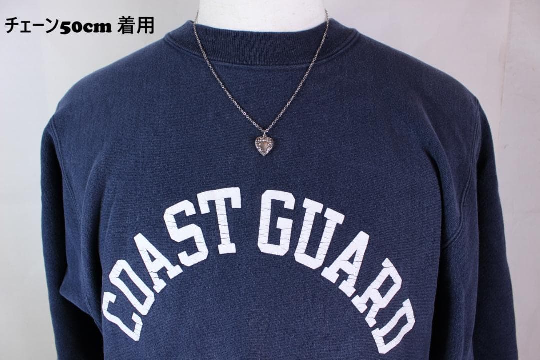 30s　スウィートハートジュエリー　パフィハート　シルバー 波　渦巻　NAVY