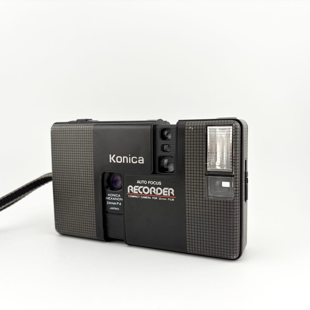 おこし様【完動品】konica recorder ブラック フィルムカメラ